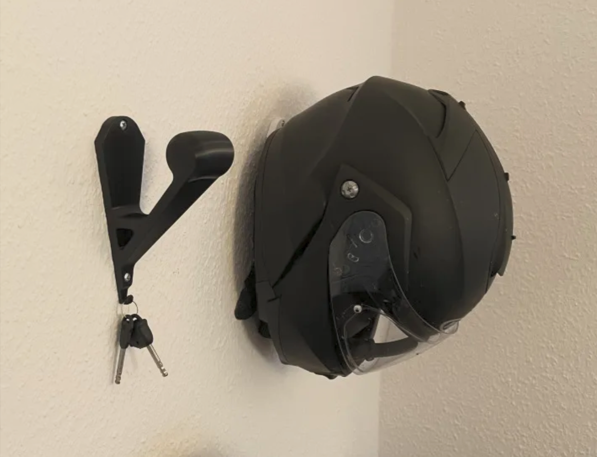 Wall Mount Helmet Hook - Motorcycle, cosplay, etc
